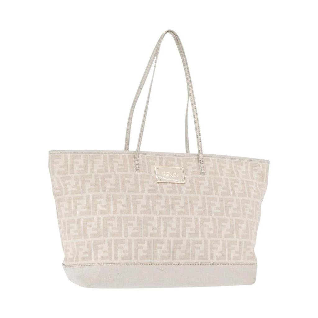 Fendi Roll Tote Zucca Canvas and Leather Large