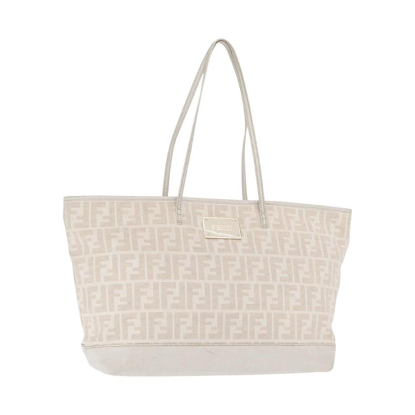 Fendi Roll Tote Zucca Canvas and Leather Large