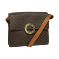 Celine Vintage Macadam Circle Logo Shoulder Bag Canvas and Leather Product Image