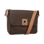 Celine Vintage Macadam Circle Logo Shoulder Bag Canvas and Leather Product Image