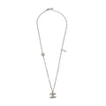 Chanel CC Chain Necklace Metal with Faux Pearls Product Image
