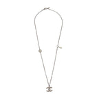Chanel CC Chain Necklace Metal with Faux Pearls Product Image