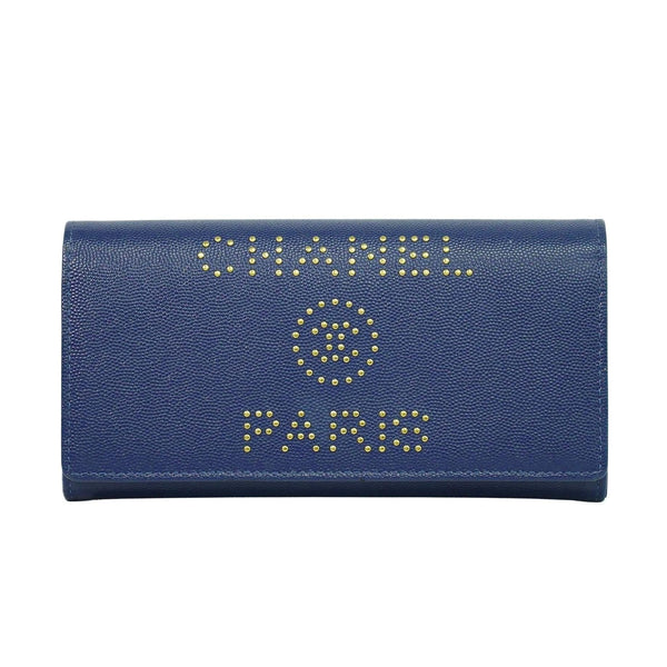 Chanel Deauville Flap Wallet Caviar Long