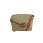 Celine Vintage Macadam Circle Logo Shoulder Bag Canvas and Leather Product Image