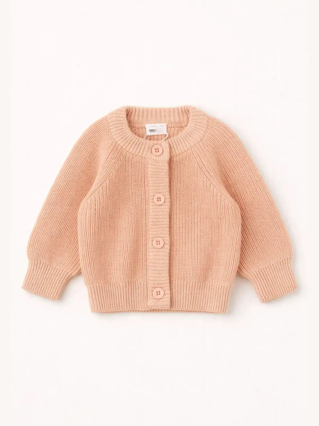 Le Gilet Bébé 100% Coton Bio Pêche