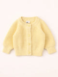Le Gilet Bébé 100% Coton Bio Jaune Banane
