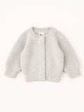 Le Gilet Bébé 100% Coton Bio Beige Galet