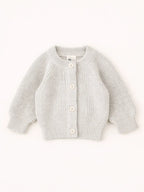 Le Gilet Bébé 100% Coton Bio Beige Galet