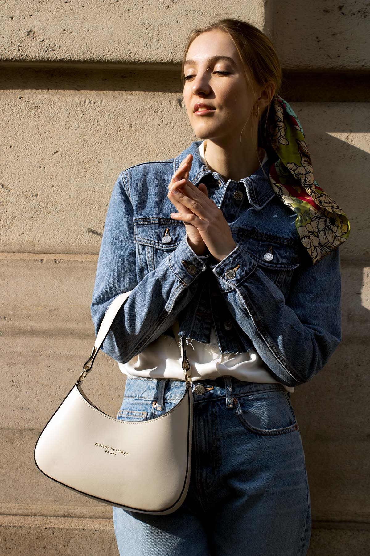 Sac à Bandoulière Aline - Beige - Maison Heritage - The Bradery