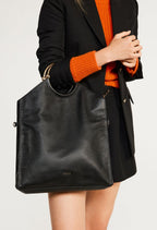 Sac Anouck Ring Large - Noir - Claudie Pierlot - The Bradery