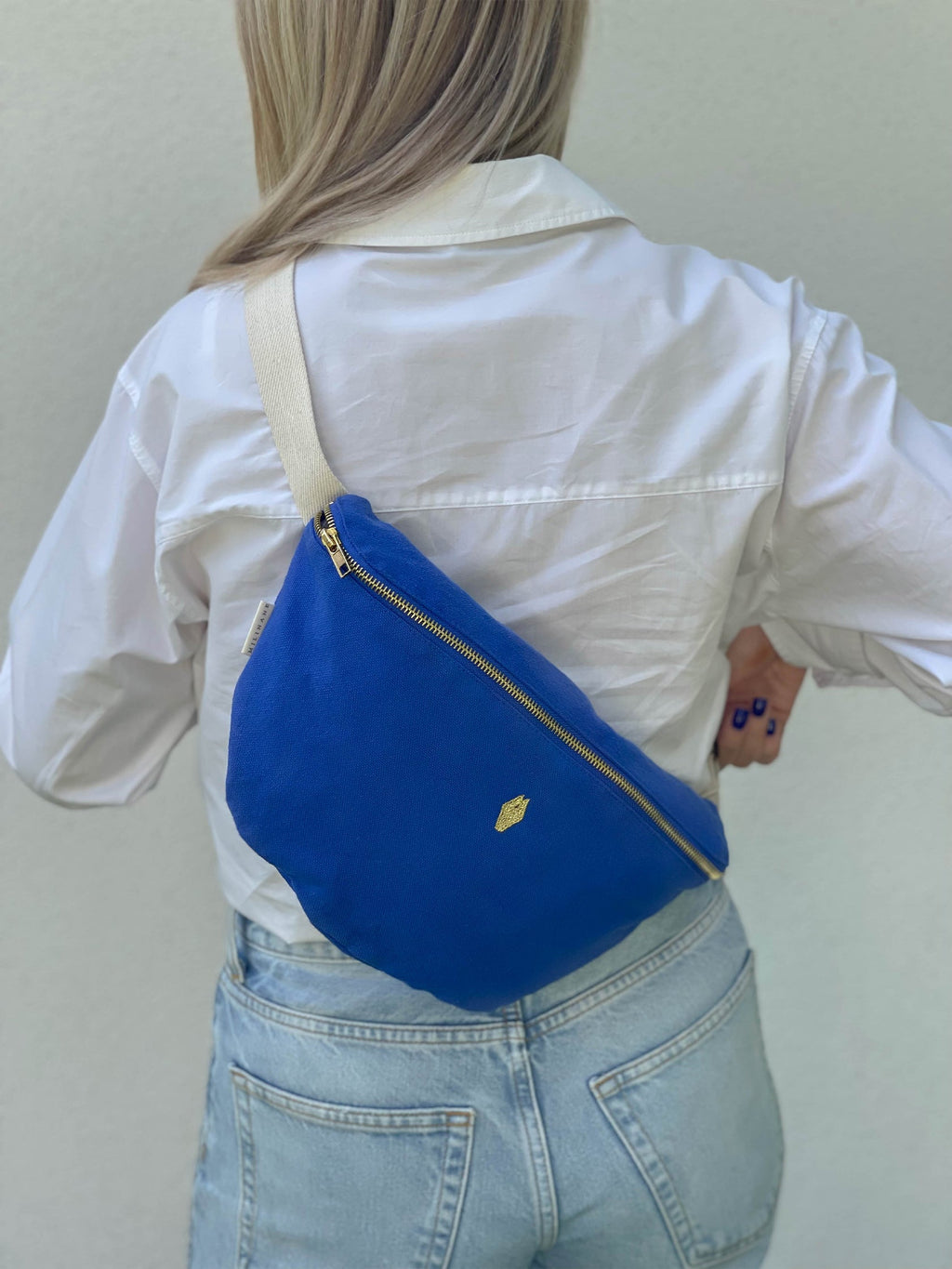sac banane femme bleu milinane