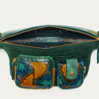 Sac Banane Python Romeo Lotus Bleu