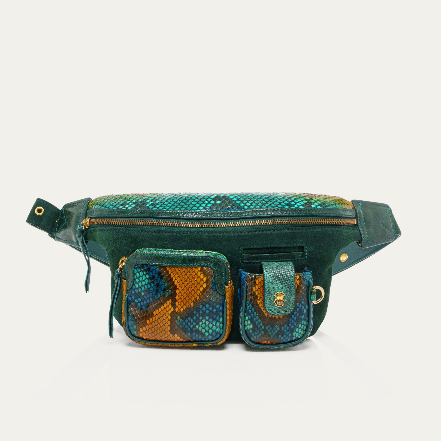 Sac Banane Python Romeo Lotus Bleu