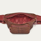 Sac Banane Romeo Croco Chocolat Bordeaux