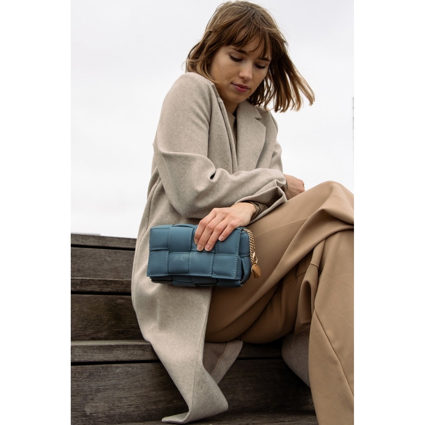 Sac Bandouliere Atta - Bleu Ciel - Christian Laurier - The Bradery