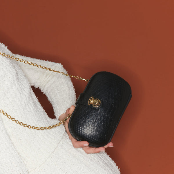 Sac Chiara Python Noir