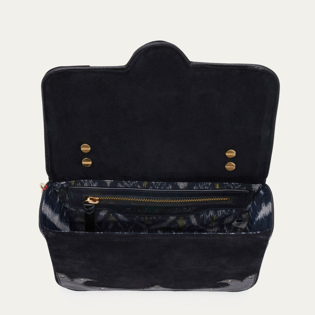 Sac Cuir Ava Medium Patchwork noir