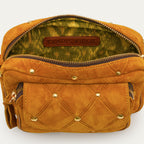 Sac Cuir Baby Charly Ambre Cloutée
