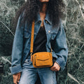 Sac Cuir Baby Charly Ambre Cloutée