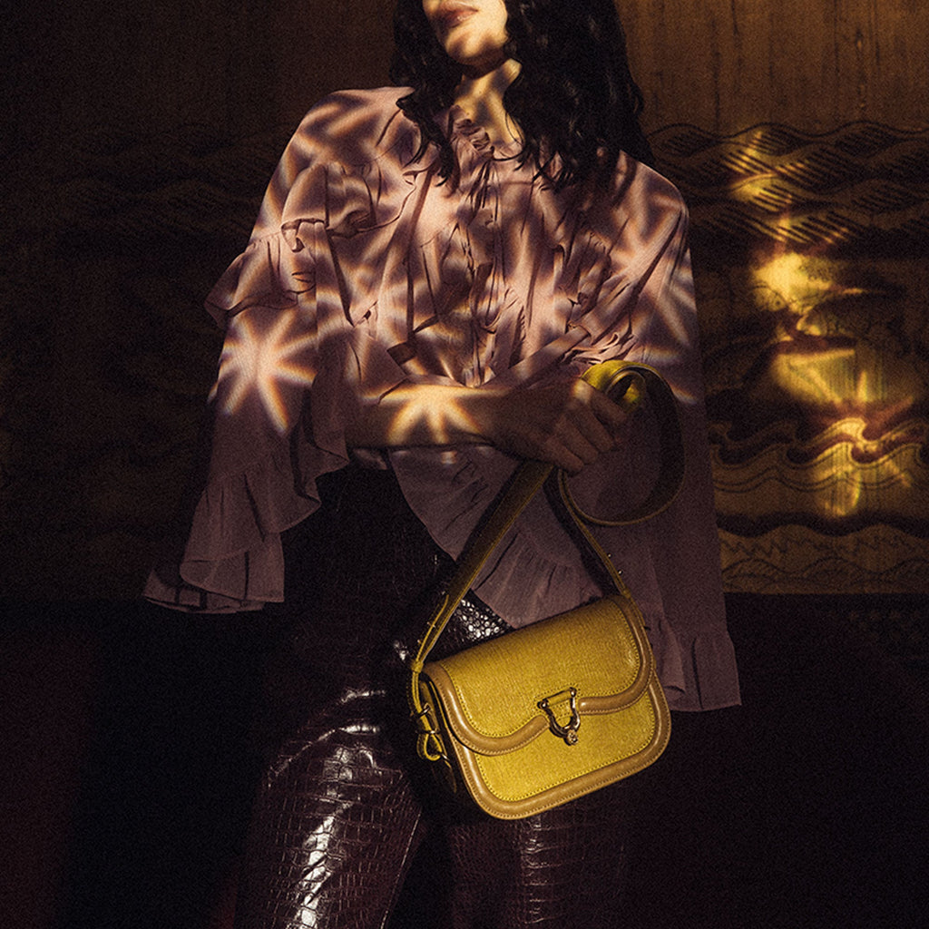 Sac Cuir Mini Manon Soufre