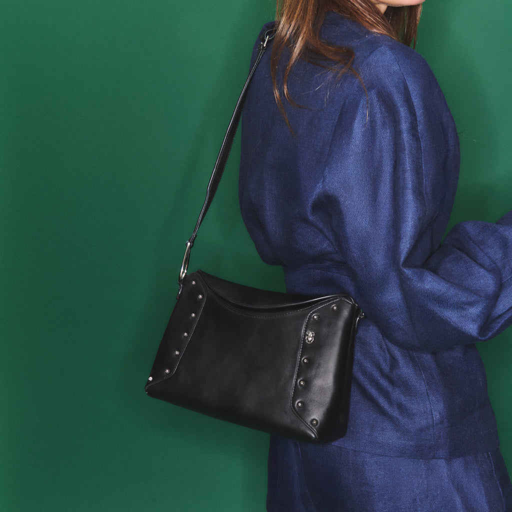 Sac Cuir Nappa Noir Gaia
