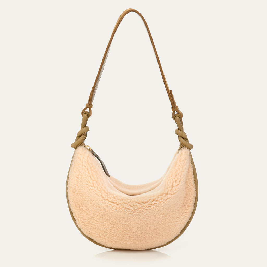 Sac Cuir Peau Lainée Chris Crème