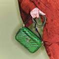 Sac Lily Cuir Tressé Romarin
