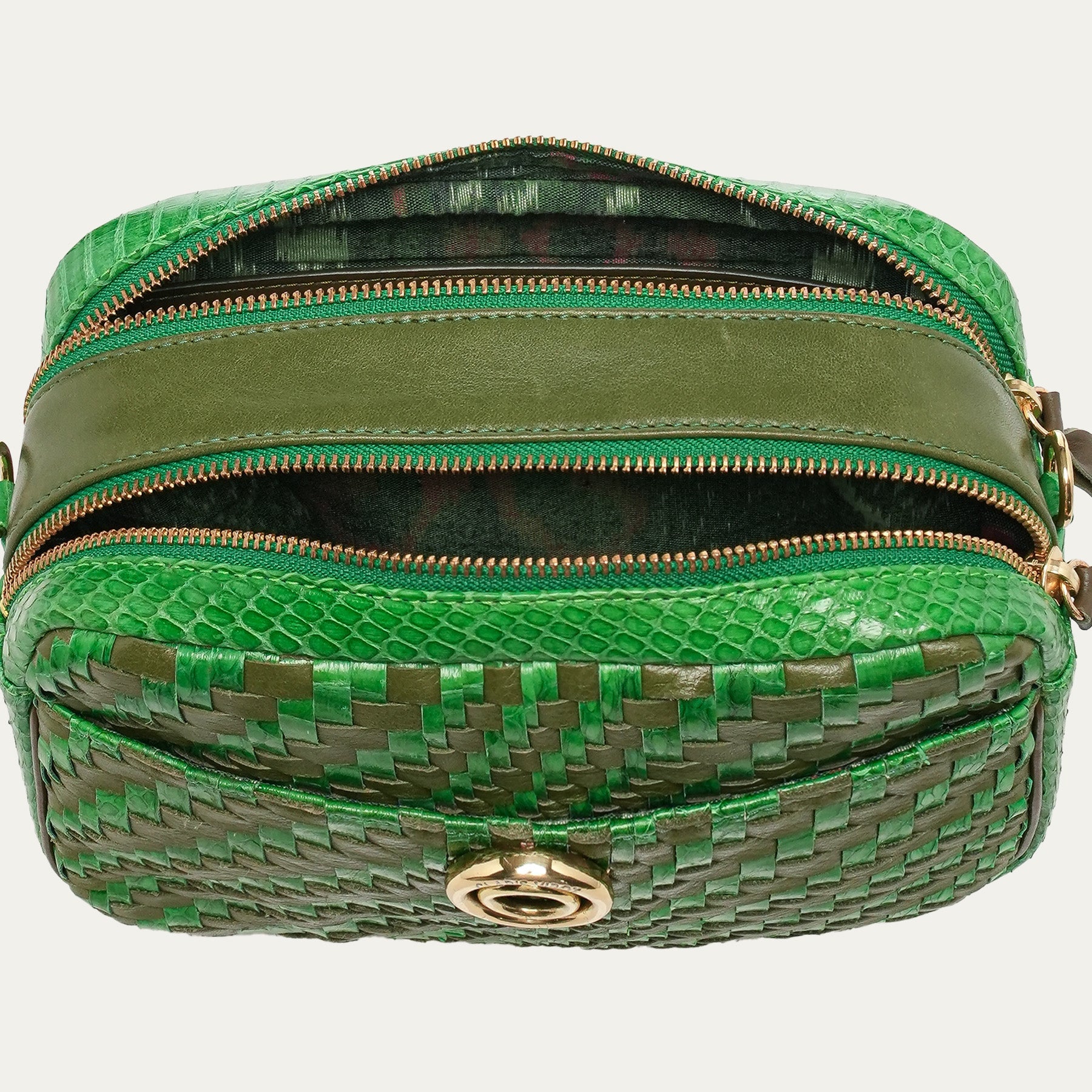 Sac Lily Cuir Tressé Romarin
