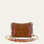 Sac Mini Gaia Python et Cuir Mix Tabac Rosavande