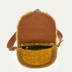 Sac Peau Lainée Victoria Cuivre et Ambre