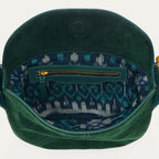 Sac Veau Velours & Python Estelle Vert Jade Bleu Lotus