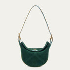 Sac Veau Velours & Python Estelle Vert Jade Bleu Lotus