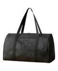 Sac de voyage pliant GYL coloris noir vue trois quarts avec logo Créateur de Bagages depuis 1970