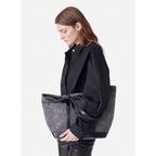 Cabas L En Feutre Et Sequins - Gris