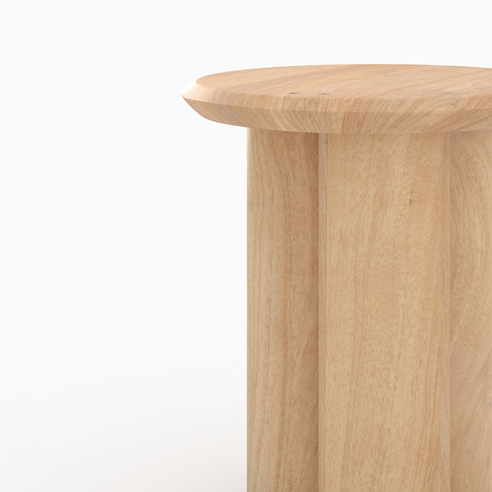 sacha table d appoint en bois de manguier diametre 40 cm