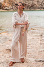 SAMI Beige - Chemise Gaze De Coton