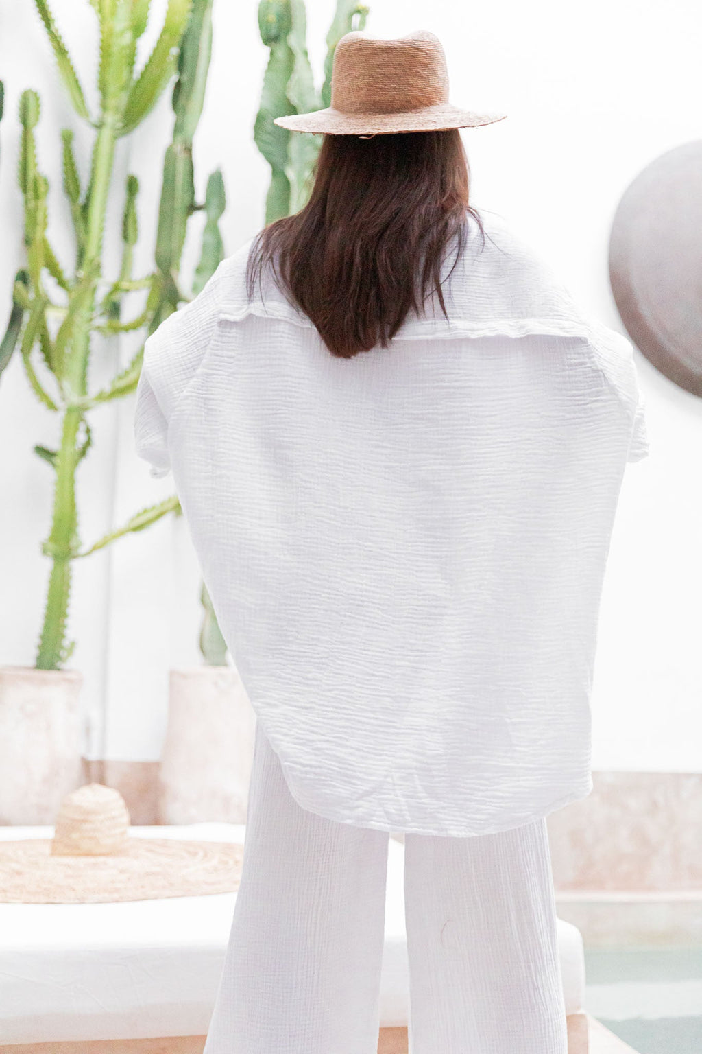 SAMI Blanche - Chemise Gaze De Coton