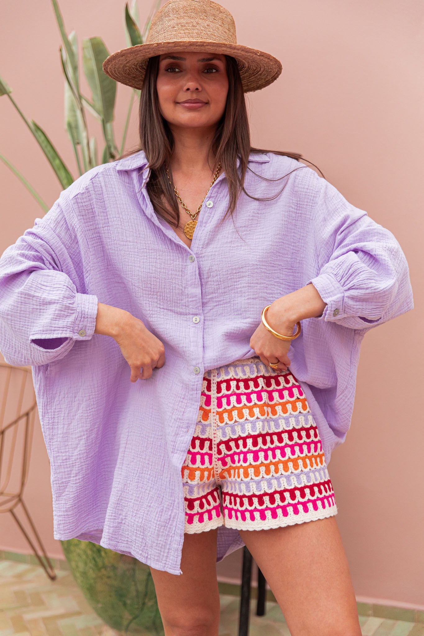SAMI Parme - Chemise Gaze De Coton