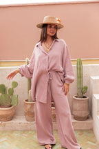 SAMI Vieux Rose - Chemise Gaze De Coton