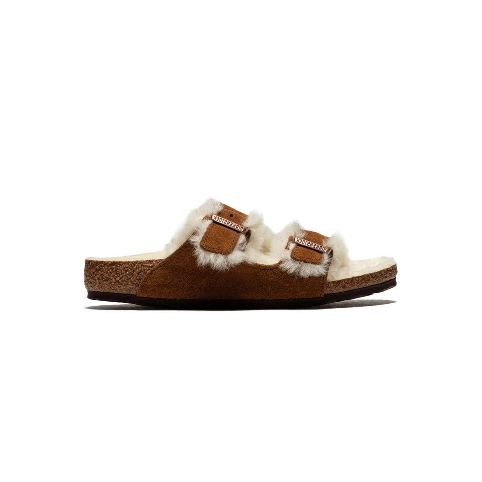 Sandale Arizona Shearling Cadet - Marron - Enfant - Birkenstock - The Bradery