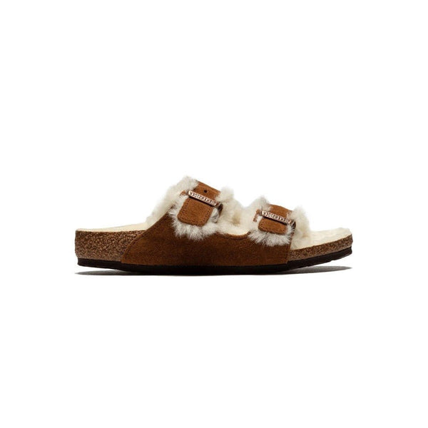 Sandale Arizona Shearling Cadet - Marron - Enfant - Birkenstock - The Bradery