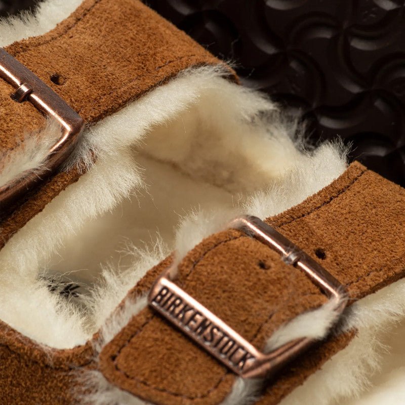 Sandale Arizona Shearling Cadet - Marron - Enfant - Birkenstock - The Bradery