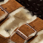 Sandale Arizona Shearling Cadet - Marron - Enfant - Birkenstock - The Bradery