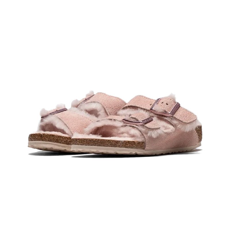 Sandale Arizona Shearling Junior - Rose Clair - Enfant - Birkenstock - The Bradery