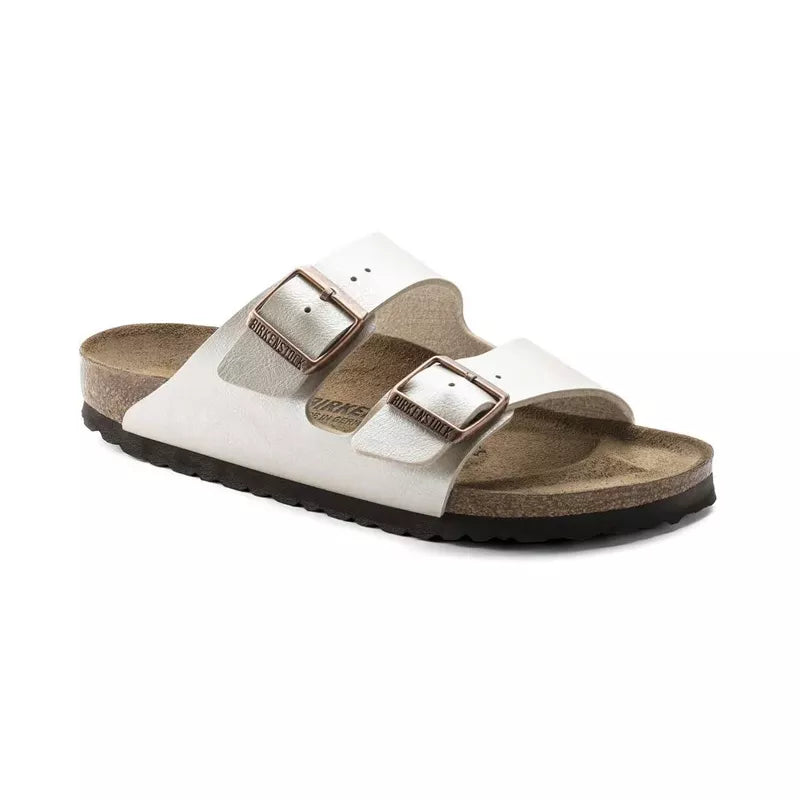 Sandales Birkenstock Arizona Bf Étroite - Blanc, Beige, Noir