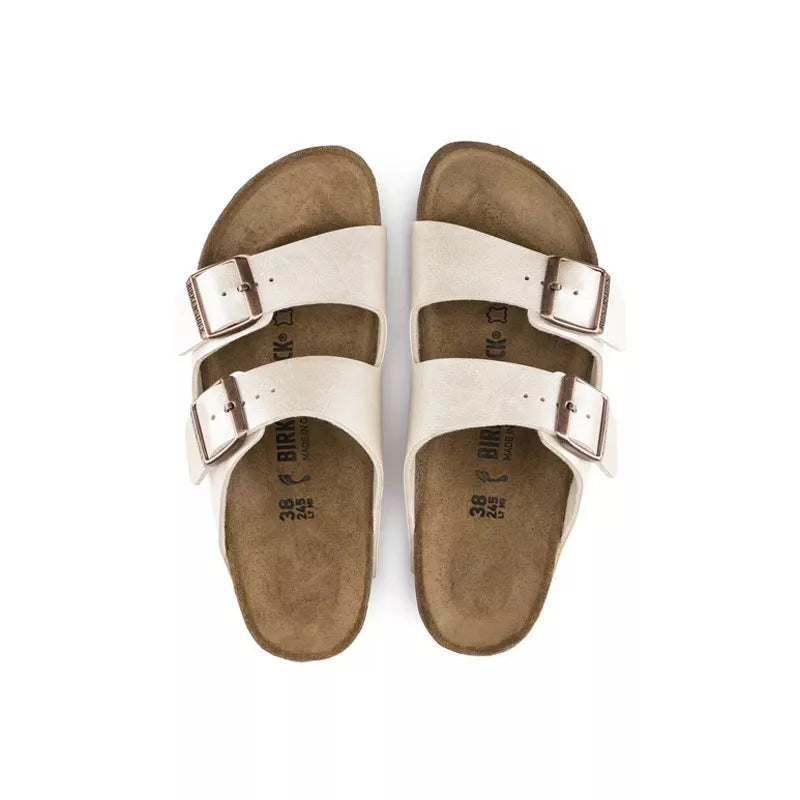 Sandales Birkenstock Arizona Bf Étroite - Blanc, Beige, Noir