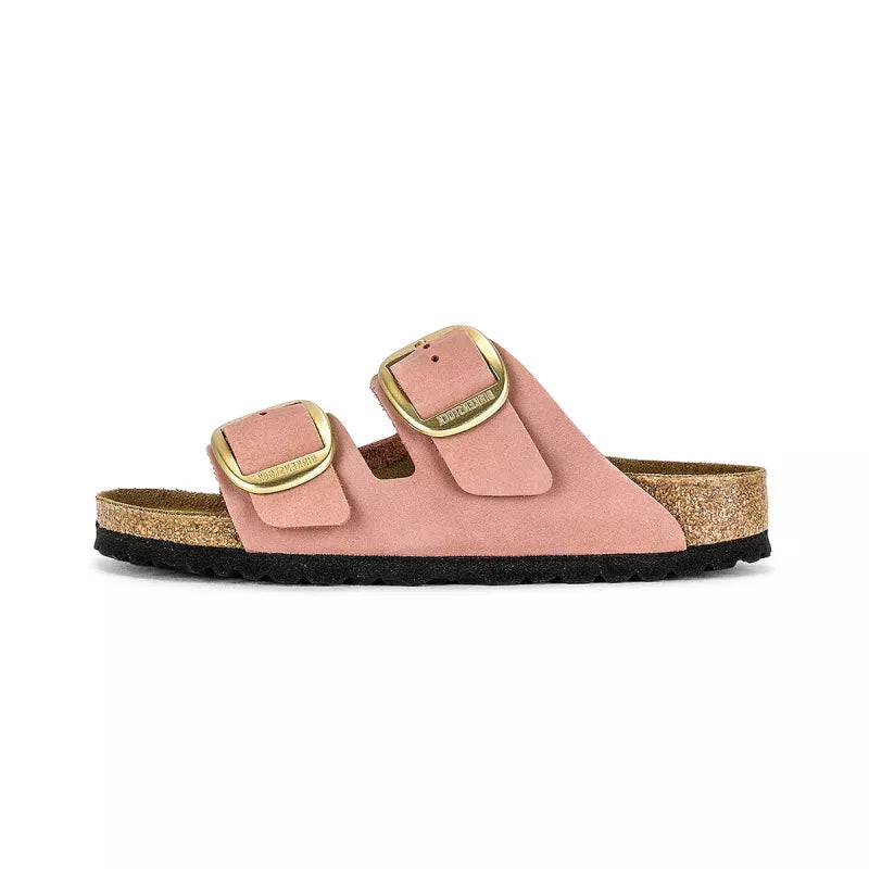 Sandales Arizona Big Buckle Étroite - Rose Clair, Beige
