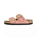 Sandales Arizona Big Buckle Étroite - Rose Clair, Beige