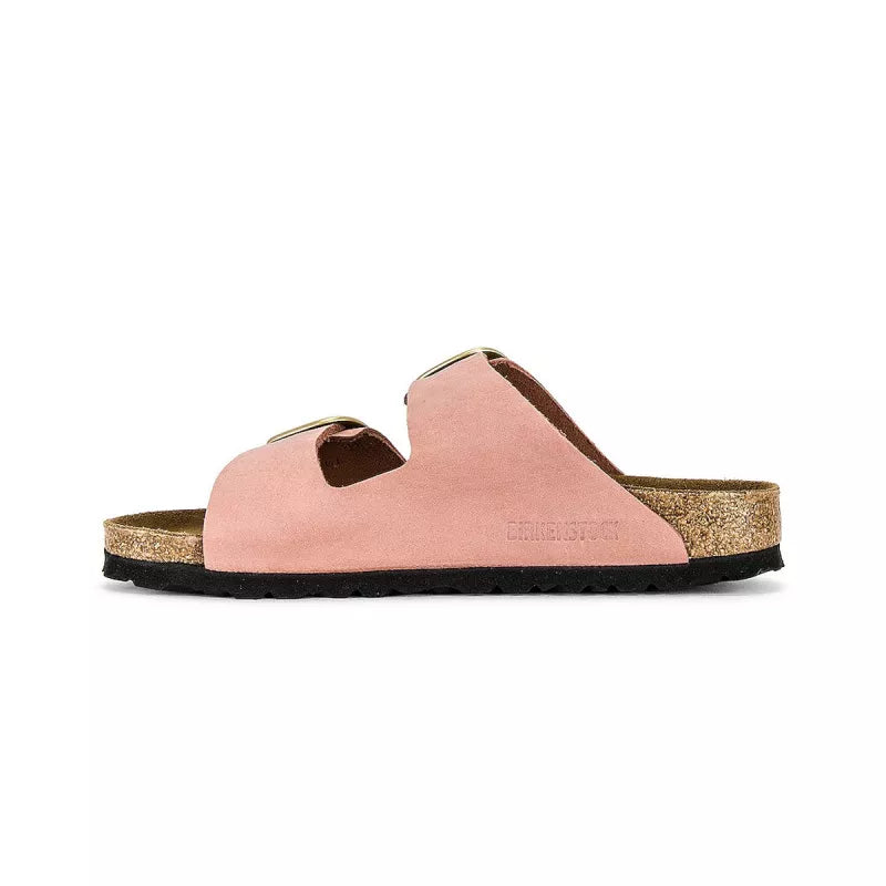 Sandales Arizona Big Buckle Étroite - Rose Clair, Beige