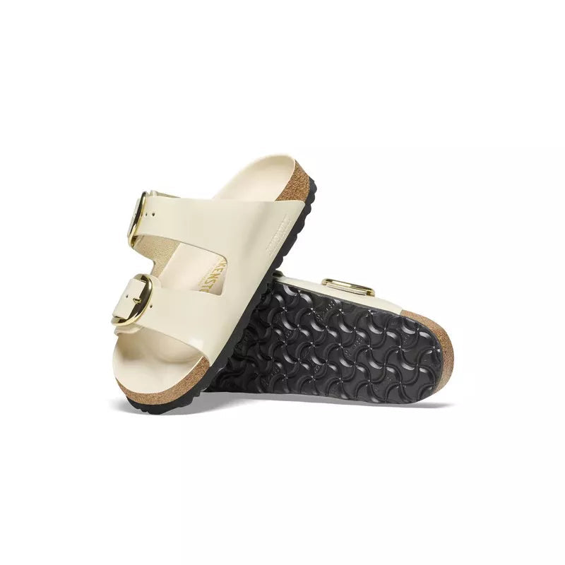 Sandales Arizona Big Buckle Cuir Étroite - Ecru/Beige